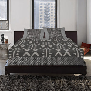 Traditional African Mudcloth Pattern 3-Piece Bedding Set