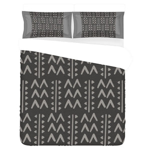 Traditional African Mudcloth Pattern 3-Piece Bedding Set